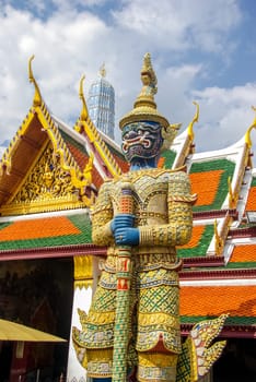 Bangkok, Thailand - August 24, 2018: Temple complexes in Thailand. Buddhist temples in Bangkok