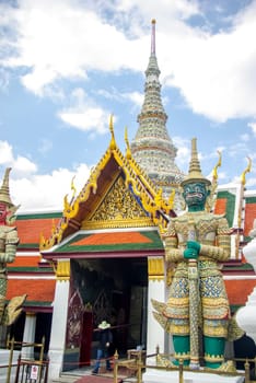 Bangkok, Thailand - August 24, 2018: Temple complexes in Thailand. Buddhist temples in Bangkok