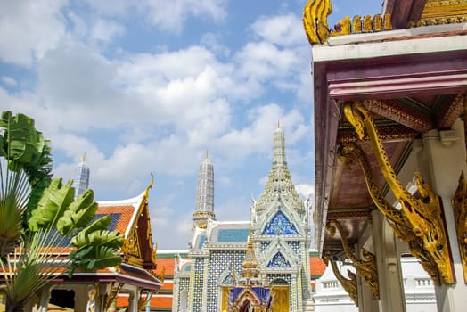 Bangkok, Thailand - August 24, 2018: Temple complexes in Thailand. Buddhist temples in Bangkok