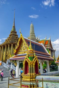 Bangkok, Thailand - August 24, 2018: Temple complexes in Thailand. Buddhist temples in Bangkok