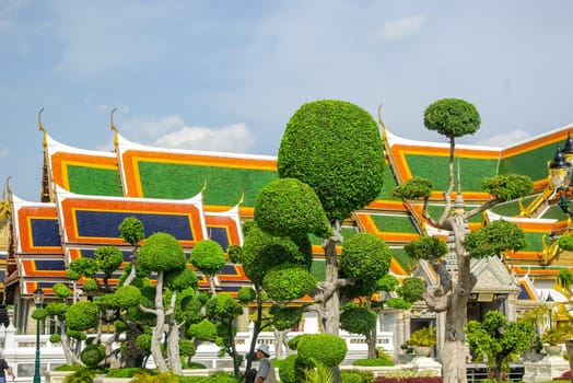 Bangkok, Thailand - August 24, 2018: Temple complexes in Thailand. Buddhist temples in Bangkok