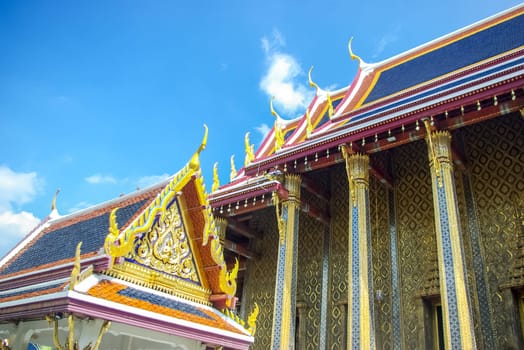 Bangkok, Thailand - August 24, 2018: Temple complexes in Thailand. Buddhist temples in Bangkok