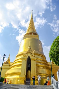 Bangkok, Thailand - August 24, 2018: Temple complexes in Thailand. Buddhist temples in Bangkok