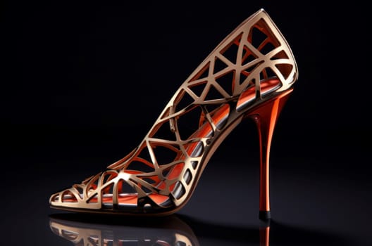 Sophisticated Woman stiletto heels. Happy girl. Generate Ai