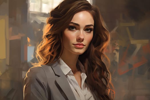 Resilient business woman lady. Smile face. Generate Ai