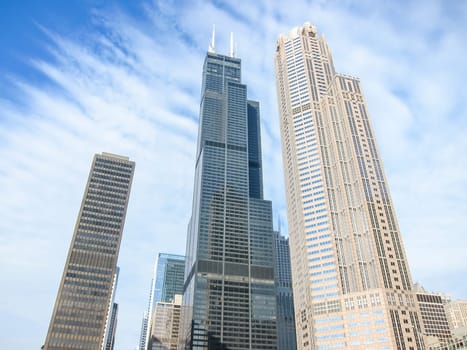 Chicago, USA - June 21, 2017: Willis Tower. Chicago is the city of skyscrapers. Chicago streets, buildings and attractions of the city of Chicago.