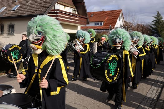 Theme picture - Carnival Carnival  The fools are on the loose at the Alemannic-Swabian Carnival. Like here in Hartheim am Rhein,the jesters parade through the streets,here the Guggemusik Maiskolbefetzer Eschbach