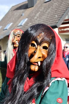 Theme picture - Carnival Carnival  The fools are on the loose at the Alemannic-Swabian Carnival. Like here in Hartheim am Rhein,the jesters parade through the streets,here the Hardemer Bäseridder Hartheim
