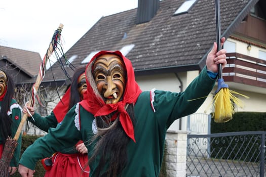 Theme picture - Carnival Carnival  The fools are on the loose at the Alemannic-Swabian Carnival. Like here in Hartheim am Rhein,the jesters parade through the streets,here the Hardemer Bäseridder Hartheim