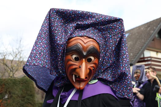 Theme picture - Carnival Carnival  The fools are on the loose at the Alemannic-Swabian Carnival. Like here in Hartheim on the Rhine,the jesters parade through the streets,here the Kirchhofen castle moat witches
