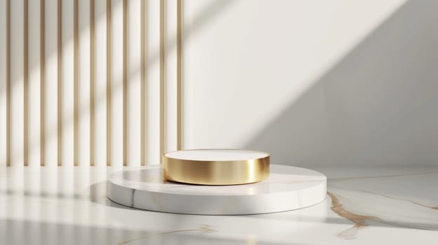 Elegant minimalist product display. Created using AI generated technology and image editing software.