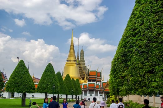 Bangkok, Thailand - August 24, 2018: Temple complexes in Thailand. Buddhist temples in Bangkok