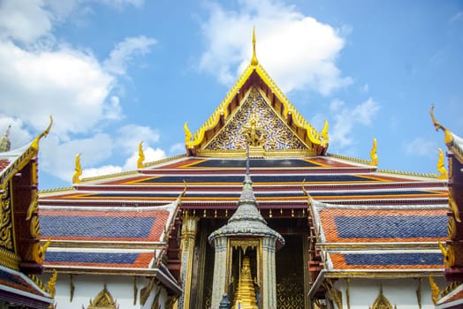 Bangkok, Thailand - August 24, 2018: Temple complexes in Thailand. Buddhist temples in Bangkok