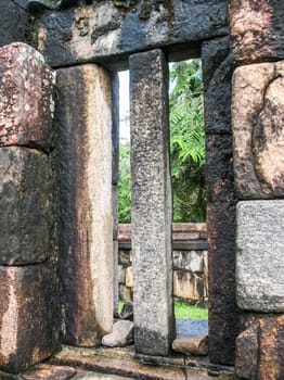 Polonnaruwa, Sri Lanka. The ruins of an ancient temple, traces of an ancient highly developed civilization.