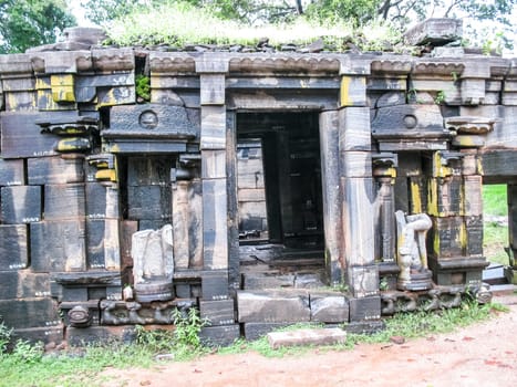 Polonnaruwa, Sri Lanka. The ruins of an ancient temple, traces of an ancient highly developed civilization.
