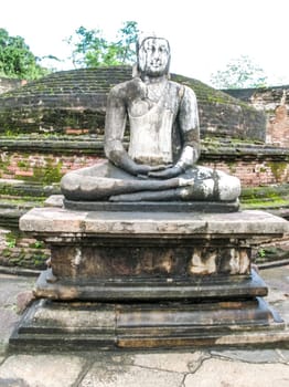 Polonnaruwa, Sri Lanka. The ruins of an ancient temple, traces of an ancient highly developed civilization.