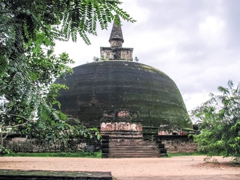Polonnaruwa, Sri Lanka. The ruins of an ancient temple, traces of an ancient highly developed civilization.