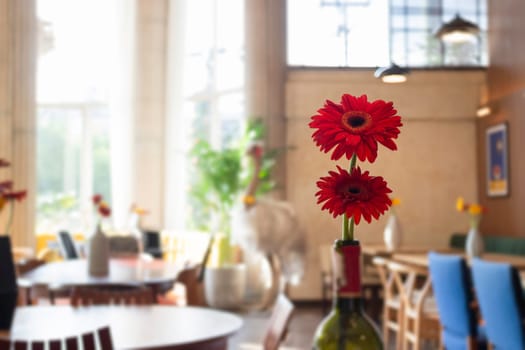 Retro romantic cafe and restaurant decoration, stock photo