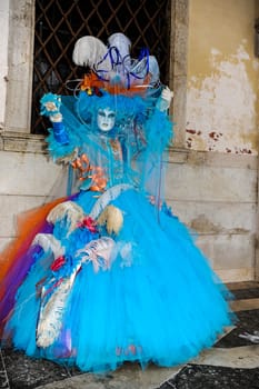 VENICE, ITALY - Febrary 7 2023: The masks of the Venice carnival 2024