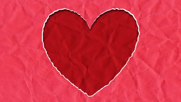 Scrap of paper in shape of heart