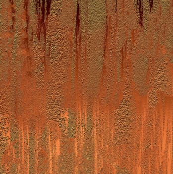 Metallic golden background with rough vertical lines and raised spots on the surface
