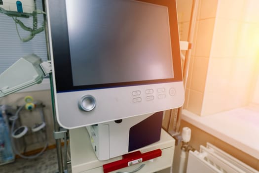 Interior of new operating room with equipment in a modern clinic