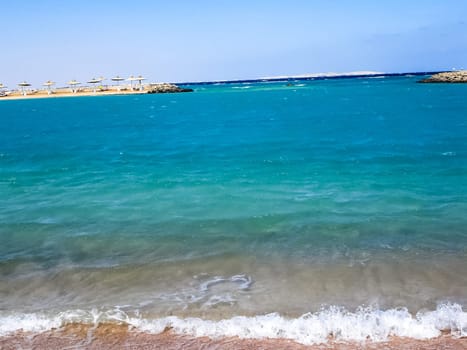 Egyptian beach, the coastline of beaches in Egypt, the resorts of Egypt.