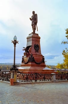 Irkutsk, Russia - July 11, 2010: Monument to Alexander the Third in Irkutsk in Krasnoyarsk Territory, Russia