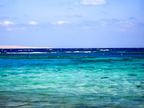 Egyptian beach, the coastline of beaches in Egypt, the resorts of Egypt.