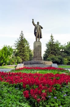 Irkutsk, Russia - July 11, 2010: Monument to Lenin in Irkutsk in Krasnoyarsk Territory, Russia