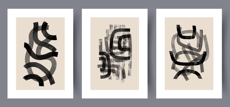 Portrait women elegance body wall art print. Printable minimal abstract women poster. Set, bundle. Wall artwork for interior design. Contemporary decorative background with body.