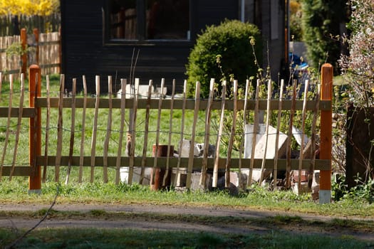 Wooden garden fence, Germany