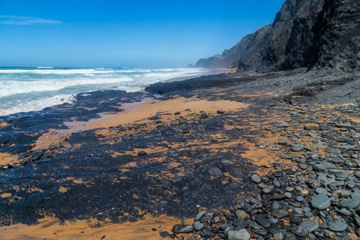 Beautiful empty beach in Alentejo, Portugal