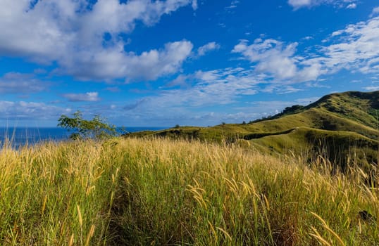Top view of Nacula island, Yasawa island group, Fiji, South Pacific islands
