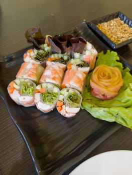 Vietnamese fresh roll with shrimp, stock photo