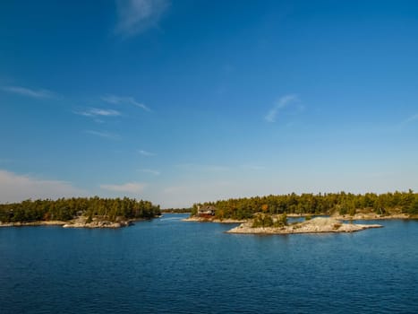 Autumn on the shore of Lake Huron, a beautiful autumn landscape.