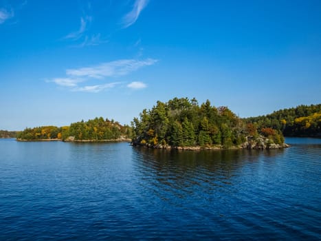 Autumn on the shore of Lake Huron, a beautiful autumn landscape.