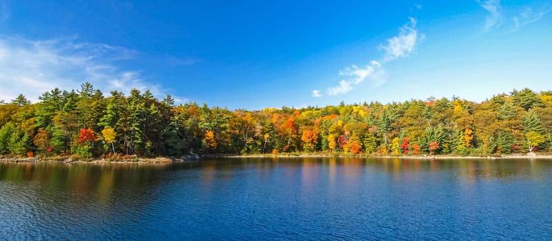Autumn on the shore of Lake Huron, a beautiful autumn landscape.