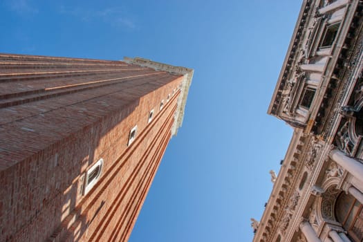 Venice, Italy - September 23, 2005: view to san marco cathedral and the doges palace in Venice, Italy