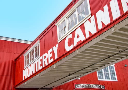 Monterey, USA - June 23, 2008: old fishing canning company at the harbor of Monterey.