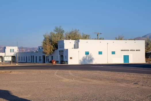 Death Valley Junction, USA - July 19, 2008: old historic Amargosa Opera house in the village of death valley junction at entrance of the Death valley.
