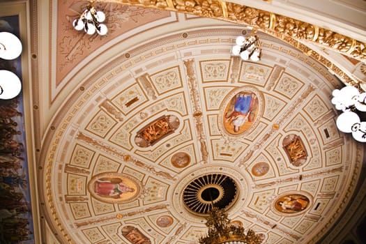 Dresden, Germany - September 17, 2008: Semper Opera from inside, Dresden