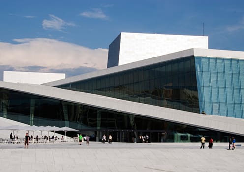 Oslo, Norway - July 3, 2009: The Oslo Opera House is the home of The Norwegian National Opera and Ballet, and the national opera theatre in Norway in Oslo, Norway.