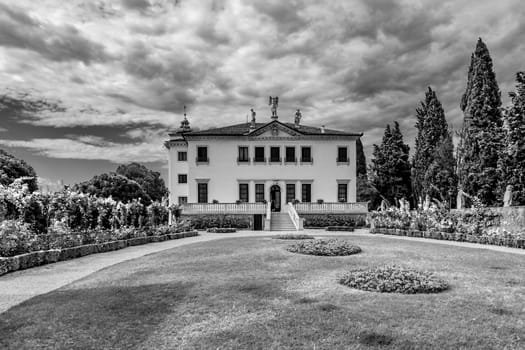 Vicenza, Italy - August 4, 2009: villa Valmarana ai Nani  in Vicenca, Italy.  The villa was build by Andrea Palladio in 1669 and is decorated with frescos from Giovanni Battista Tiepolo.