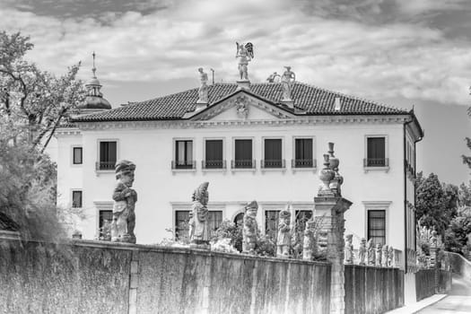 Vicenza, Italy - August 4, 2009: villa Valmarana ai Nani  in Vicenca, Italy.  The villa was build by Andrea Palladio in 1669 and is decorated with frescos from Giovanni Battista Tiepolo.