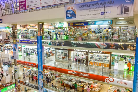 Bangkok, Thailand - December 22, 2009: inside the Pantip Plaza, the bigges electronic and software shopping complex in Thailand to get some bargain in Bangkok, Thailand.