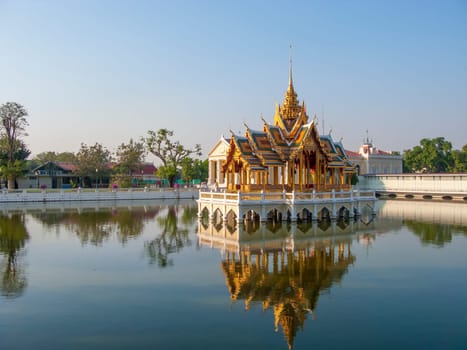 Ayutthaya, Thailand - December 24, 2009: Bang Pa-In Aisawan Thipya-Art (Divine Seat of Personal Freedom) at the Royal Summer Palace near Bangkok, Thailand.