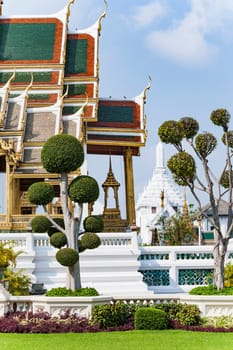 Bangkok, Thailand - January 4, 2010: famous Pavillion Phra Tinang Aporn  in the Grand Palace in Bangkok, Thailand.