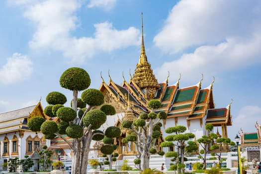 Bangkok, Thailand - January 4, 2010: Phra Tinang Aporn Phimok Prasat Pavillion in the Grand Palace in Bangkok.