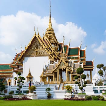 Bangkok, Thailand - January 4, 2010: Phra Tinang Aporn Phimok Prasat Pavillion in the Grand Palace in Bangkok